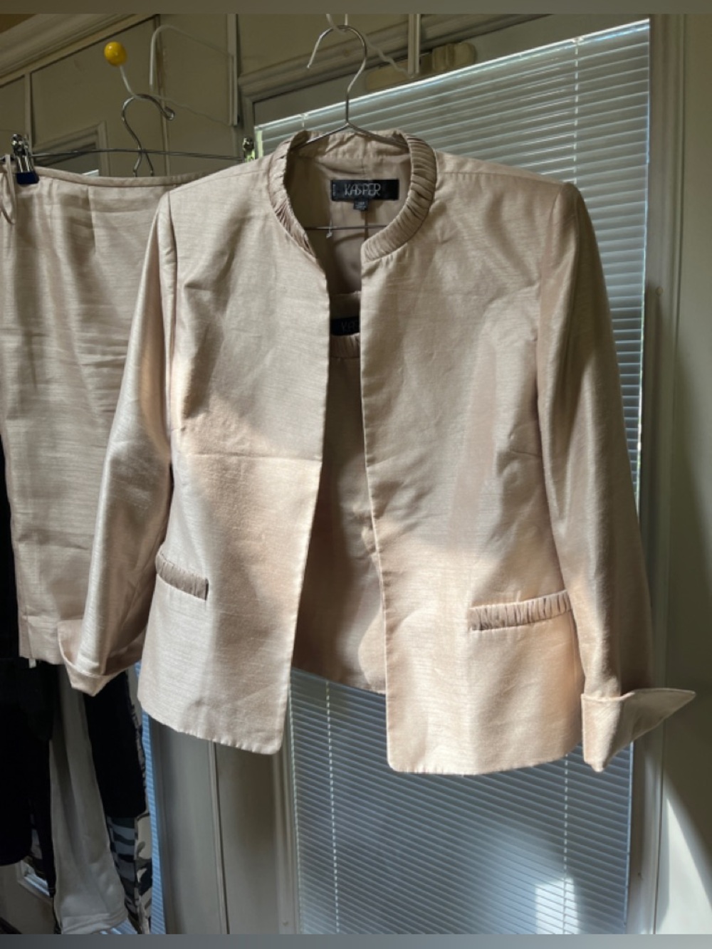 Kasper Light Cream Open-Front Woman's Suit